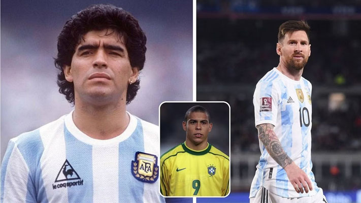 Ronaldo Nazario makes honest admission when asked to choose between Lionel Messi and Diego Maradona