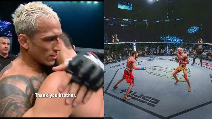 Check out what Islam Makhachev said to Charles Oliveira in heartwarming exchange of respect moments after UFC 280 title fight