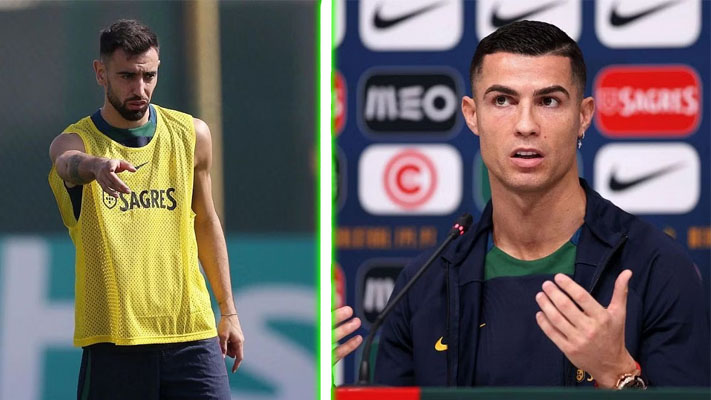 Cristiano Ronaldo breaks silence on rumors about frosty meeting with Bruno Fernandes ahead of 2022 FIFA World Cup