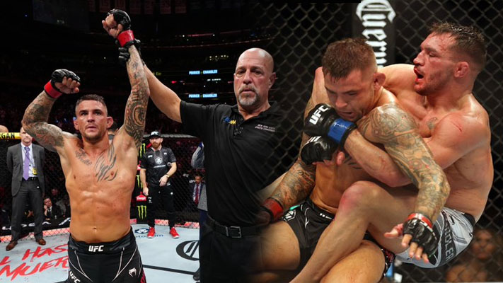 Dustin Poirier has detailed his fish-hooking allegations towards Michael Chandler at UFC 281