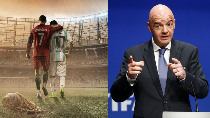 FIFA president Gianni Infantino explained why the Football stars Lionel Messi and Cristiano Ronaldo could play in 2026 World Cup