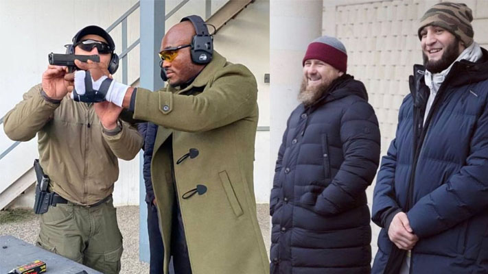 Have you seen it- Kamaru Usman and 2 other top UFC stars spotted testing guns in Chechnya upon invitation from Ramzan Kadyrov