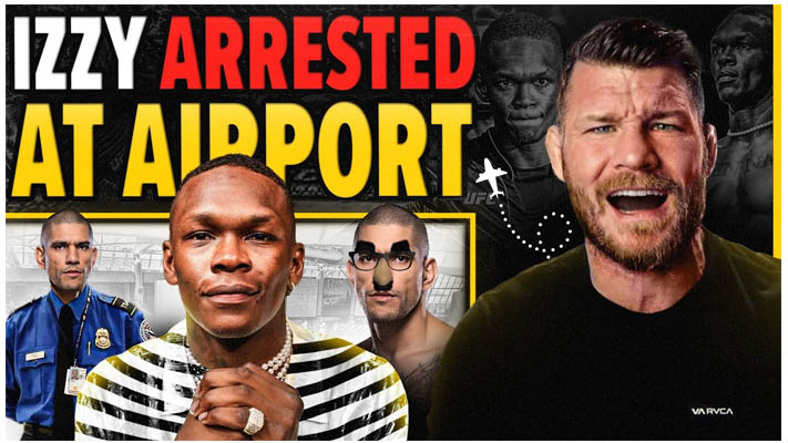 Michael Bisping has reacted to the news that former middleweight champion Israel Adesanya was arrested at JFK airport yesterday