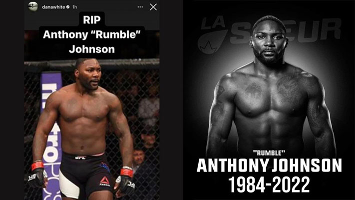 MMA community mourn the tragic passing of Anthony 'Rumble' Johnson