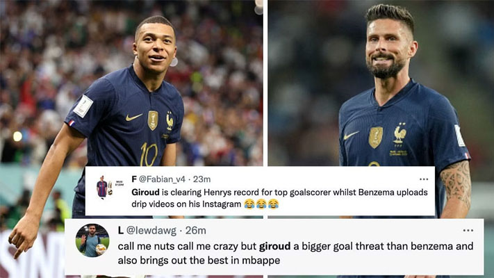 Olivier Giroud stars in France’s thumping 4-1 2022 FIFA World Cup win against Australia | See the reaction of the fans