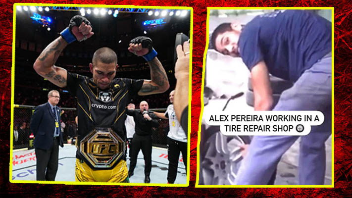 Take a look video how UFC champion Alex Pereira working at tire shop before becoming pro-fighter leaves fans inspired