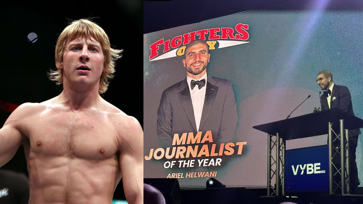 VIDEO: Ariel Helwani takes jab at Paddy Pimblett while receiving Best Journalist trophy at World MMA Awards