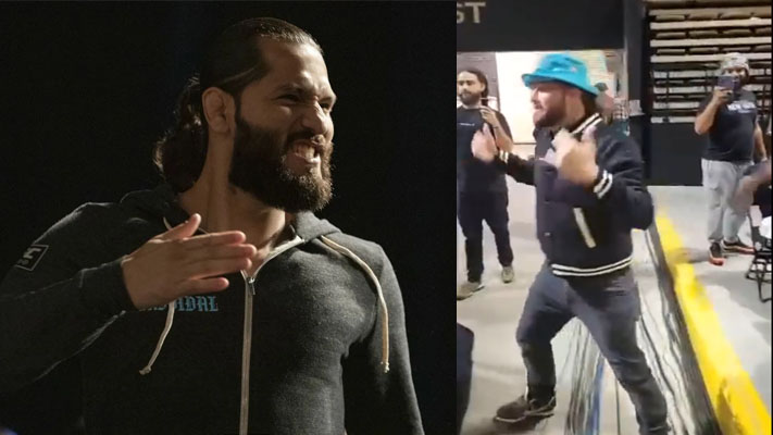 Check out the viral video of how Jorge Masvidal stops massive backstage brawl from breaking out between fighters