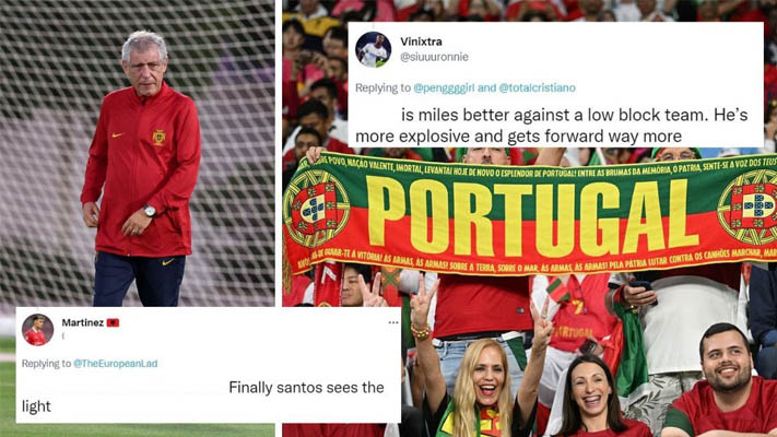Fans thrilled as ‘explosive’ player is named in Portugal line-up to face Morocco in 2022 FIFA World Cup QF