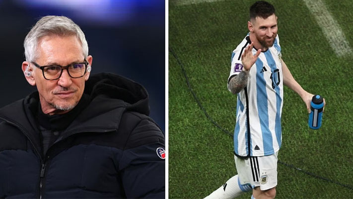 Gary Lineker suggests Argentina captain Lionel Messi is the greatest footballer of all time
