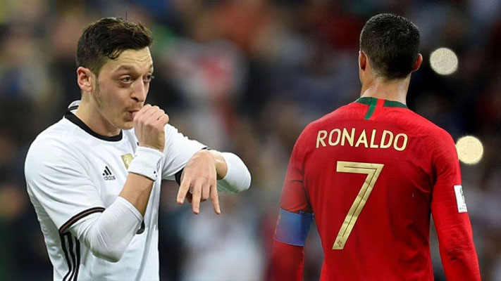 Mesut Ozil slams Cristiano Ronaldo’s critics in astonishing social media rant