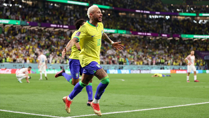 Neymar equals Pele’s national record with goal in extra-time against Croatia during 2022 FIFA World Cup QF
