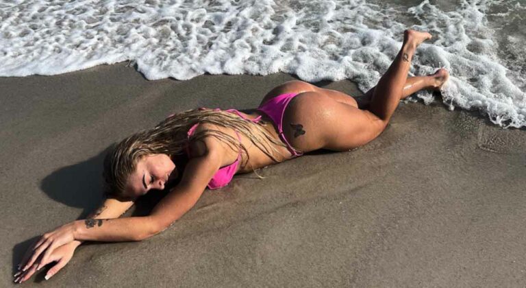 Take a look how Stunning Aston Villa star Alisha Lehmann looks sensational as she poses in series of tiny bikinis on Miami beach break