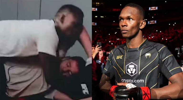 Take a look how Israel Adesanya begins work on his grappling ahead of potential Alex Pereira fight