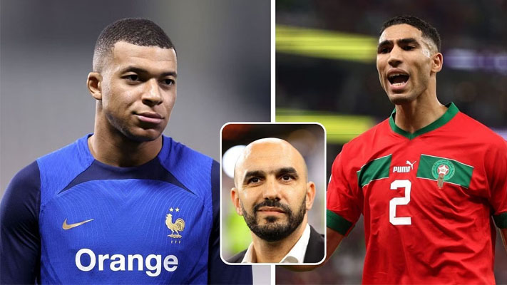 Walid Regragui says Hakimi is keen to outmatch PSG teammate Mbappe during 2022 FIFA World Cup SF