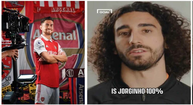 Check out Marc Cucurella’s reaction to finding out about Jorginho’s Arsenal move