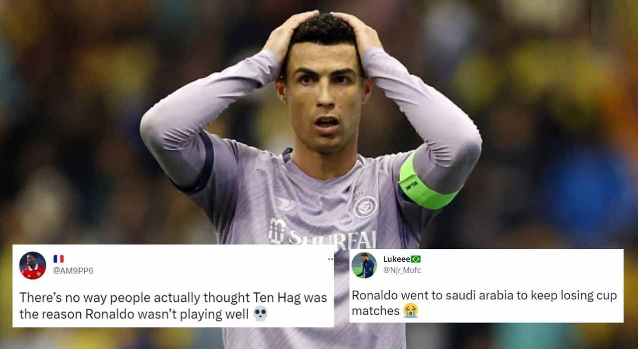 Fans are mocking Cristiano Ronaldo after Al Nassr were knocked out of the Saudi Super Cup by Al Ittihad on Thursday (January 26)
