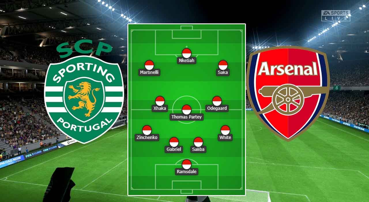 4-3-3 Arsenal Predicted XI vs Sporting Lisbon