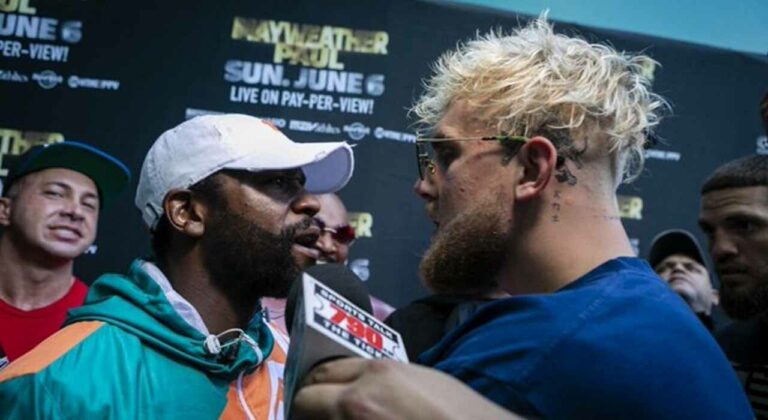 Jake Paul has challenged Floyd Mayweather for a “real fight” after ‘Money’ allegedly tried to ‘jump’ him