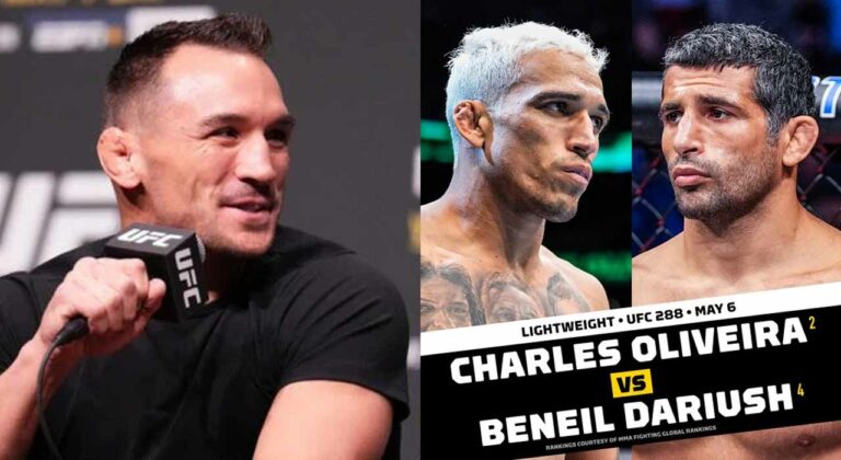 Michael Chandler predicts “Slugfest” between Charles Oliveira & Beneil Dariush at UFC 288