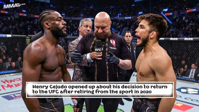 Olympic freestyle wrestler Henry Cejudo explained why he decided to resume his career in the UFC after 2020 retirement