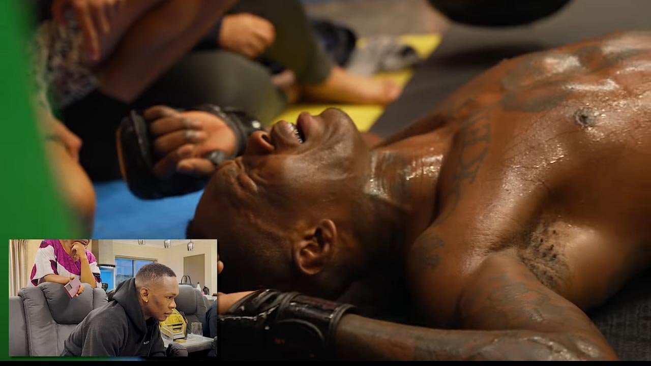 Be the first to watch Israel Adesanya releases footage of injury suffered late in UFC 287 camp