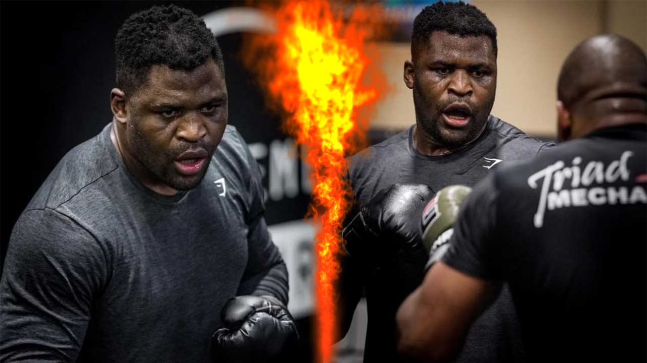 Check out how Francis Ngannou works on his basics as boxing rumors persist