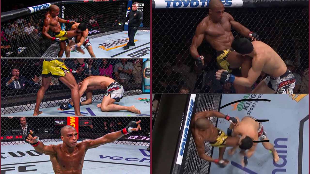 UFC Kansas City Pros react after Edson Barboza connect with a nasty knee that sent Billy Quarantillo crashing to the canvas (Video)