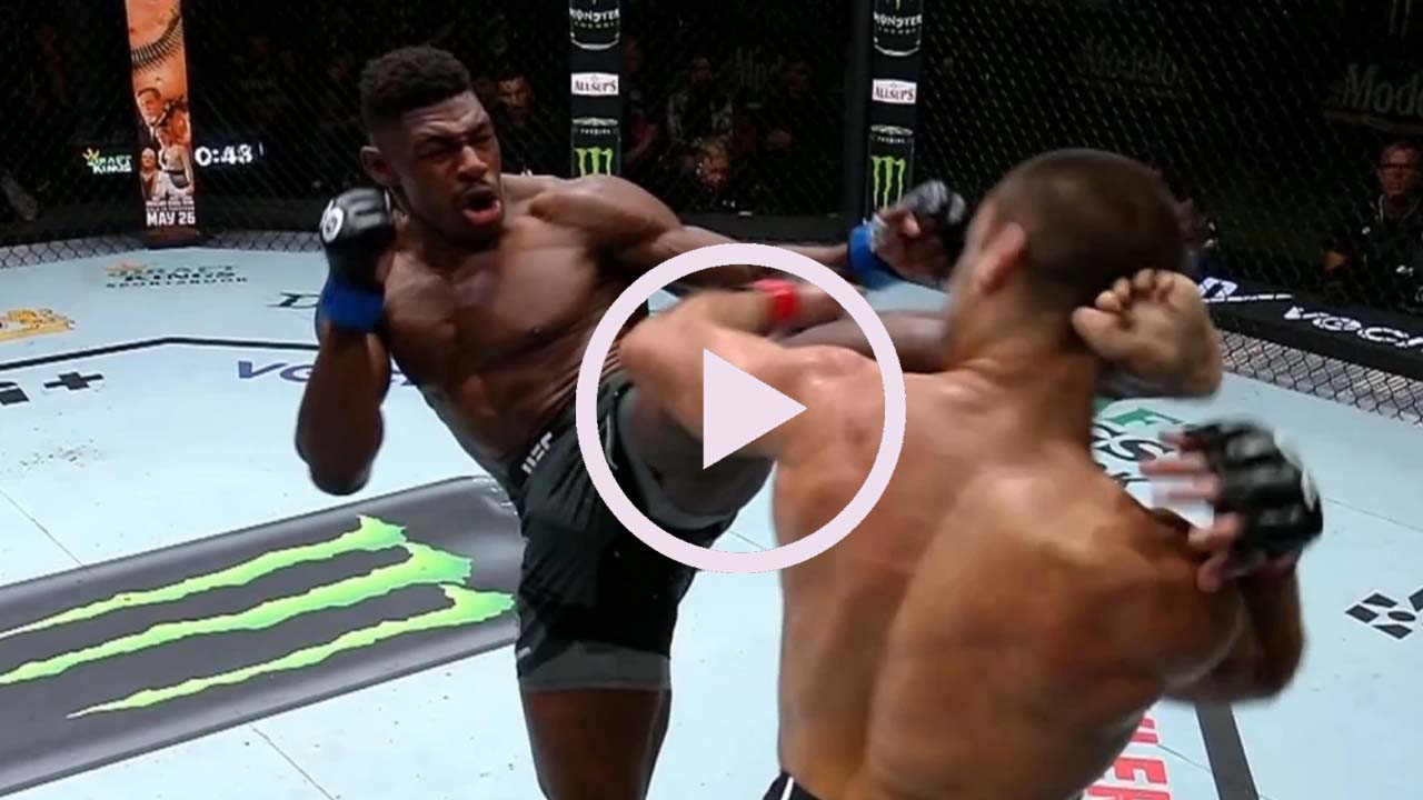 Check out how Joaquin Buckley blasts Andre Fialho with head kick knockout at UFC Fight Night 224