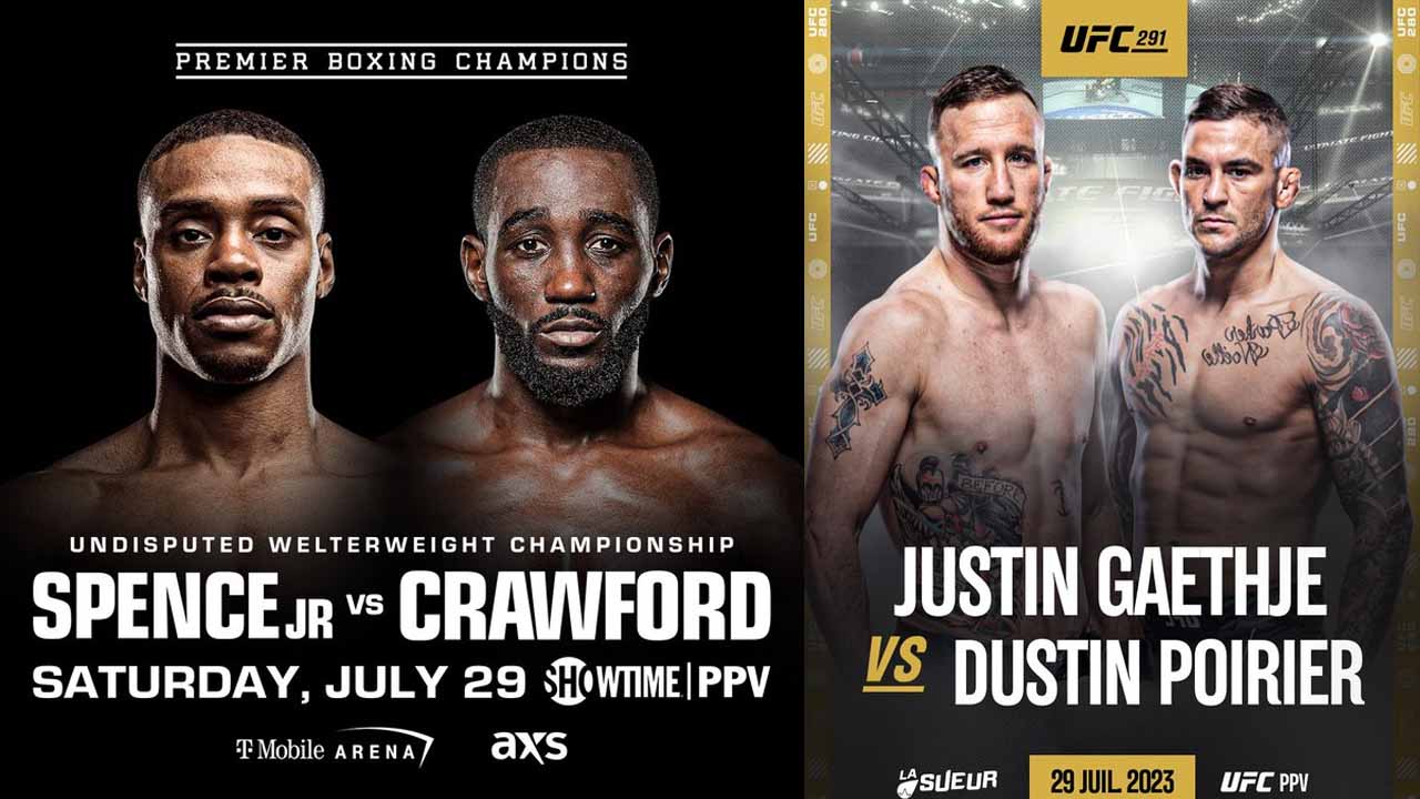 MMA community goes nuts after Errol Spence vs. Terence Crawford announced for same day as 'BMF' title clash Dustin Poirier vs. Justin Gaethje 2