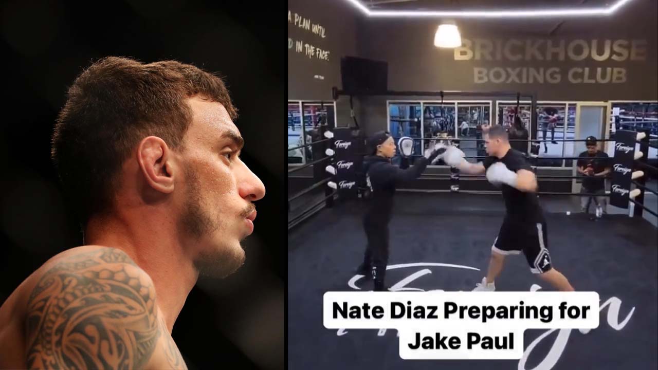 UFC lightweight veteran Renato Moicano unimpressed with Nate Diaz's clip of hitting pads as Jake Paul fight nears