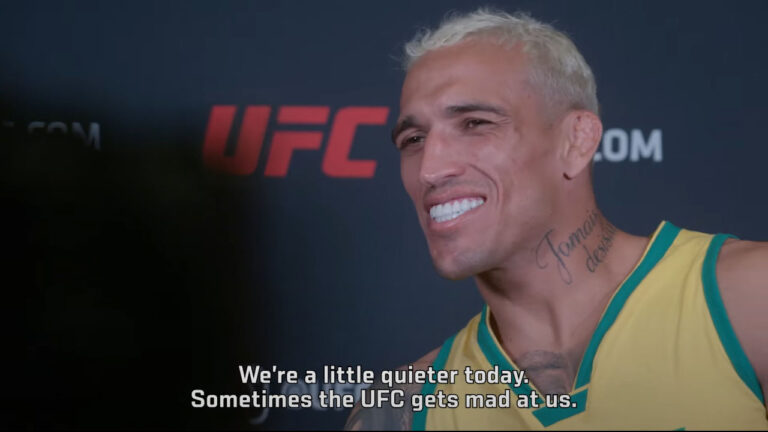 Charles Oliveira shares light-hearted fight week anecdote ahead of UFC 289 – “Sometimes the UFC gets mad at us”