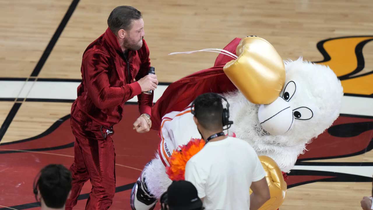 Dana White has weighed in on the now-viral clip where Conor McGregor hospitalizing an NBA Mascot