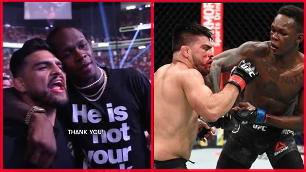 Kelvin Gastelum's heartwarming interaction with Israel Adesanya at UFC 290 wins hearts on MMA community