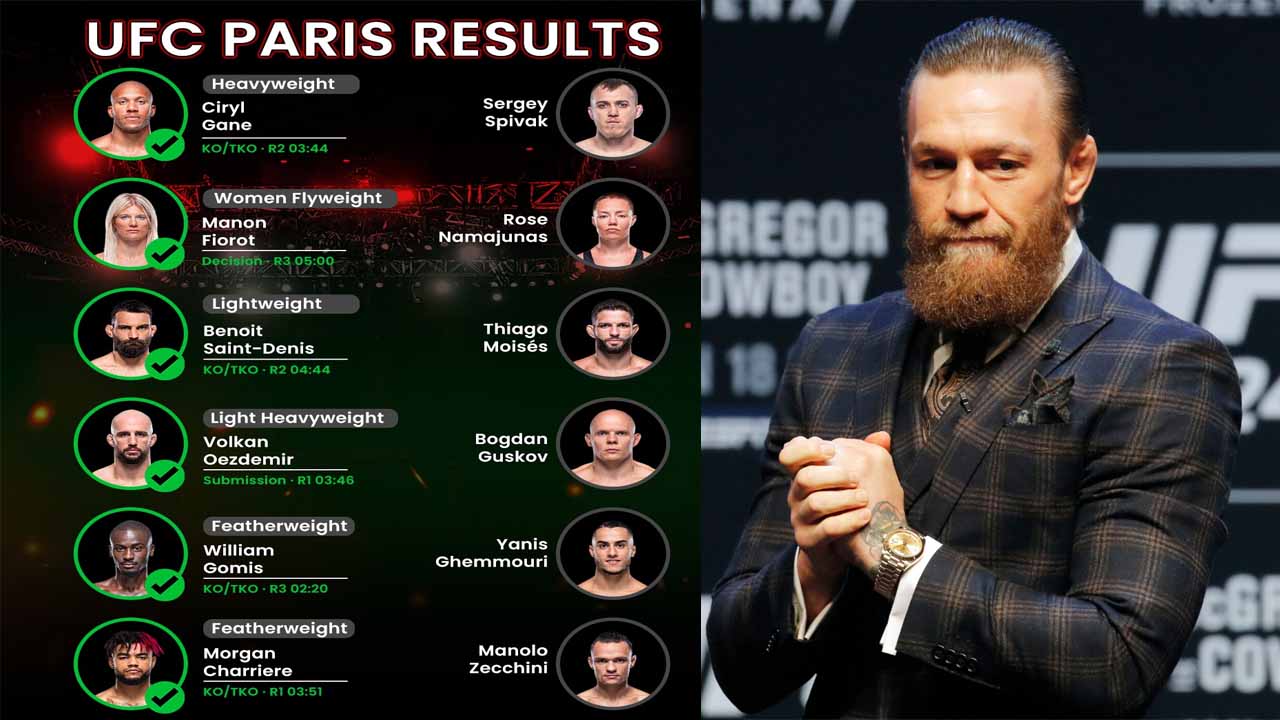 Conor McGregor reacts to the fact that the UFC in Paris scoring a huge $4M live gate surpassing past year's arena attendance