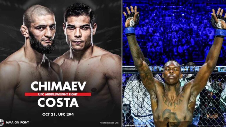 Israel Adesanya made it clear why he’s ‘rooting’ for Khamzat Chimaev at UFC 294 but issues him warning about Paulo Costa