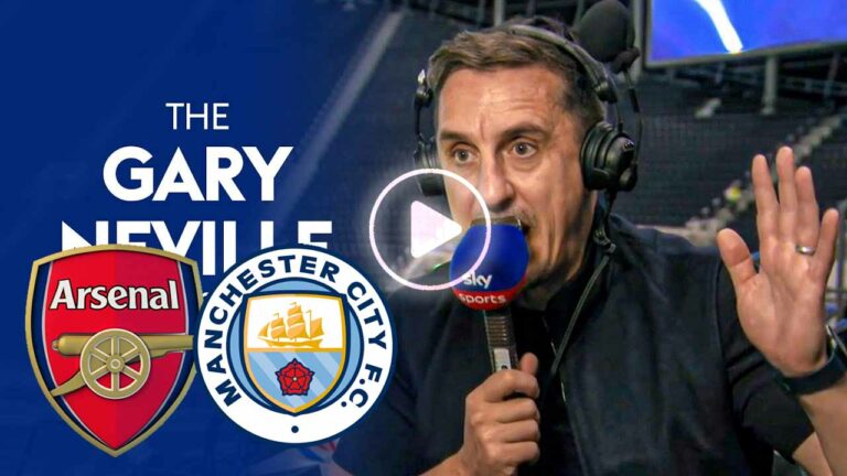 English commentator Gary Neville makes ‘great’ Arsenal title prediction after Manchester City loss