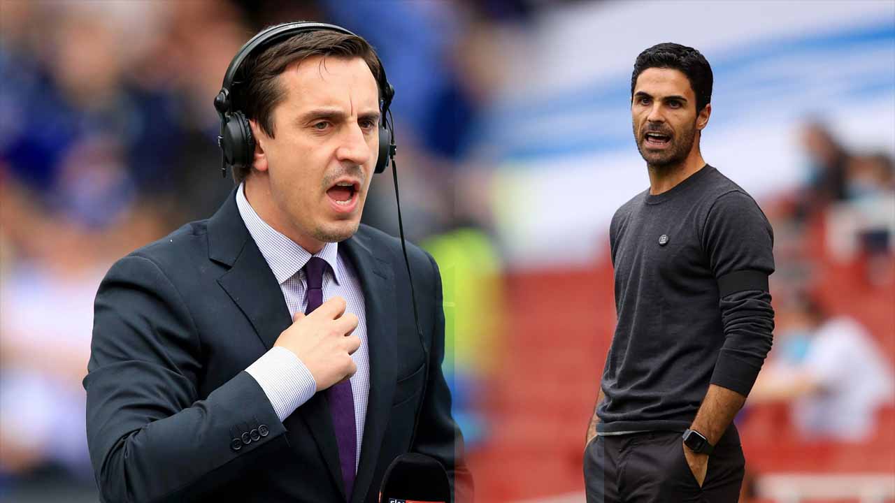 Manchester United legend Gary Neville not convinced by Arsenal attacker's performances this season