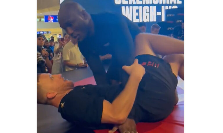 Take a look how Kamaru Usman appears to cut short his open workout after “something popped” in his knee, Justin Gaethje responds
