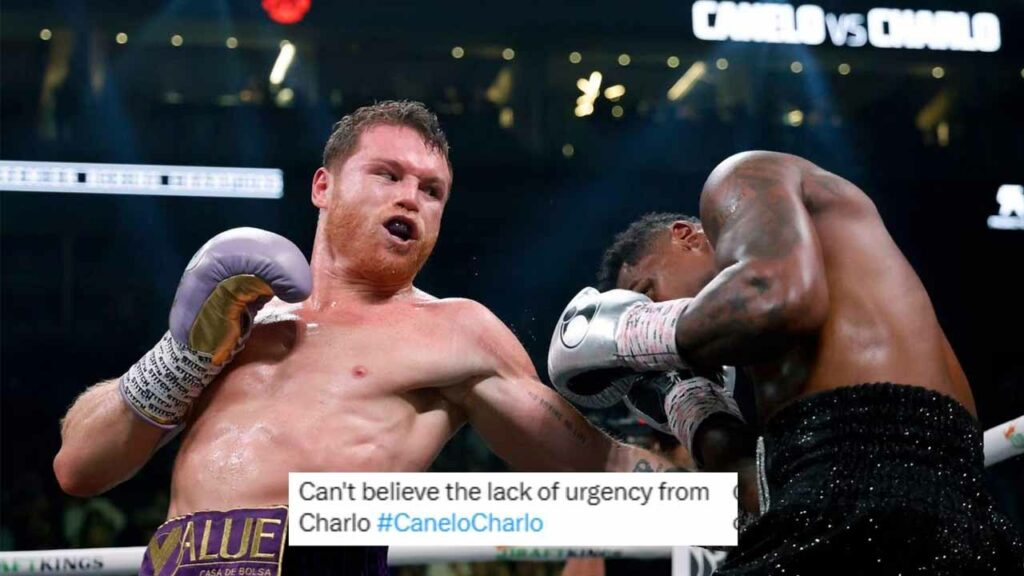 Take a look how Pros react after Canelo Alvarez defeats Jermell Charlo October 1, 2023 in Las Vegas