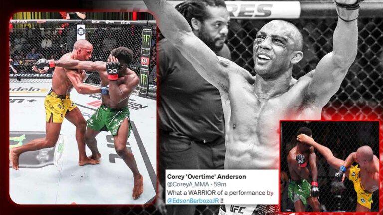 UFC world showers praise on veteran of MMA Edson Barboza for incredible win over Sodiq Yusuff at UFC Vegas 81