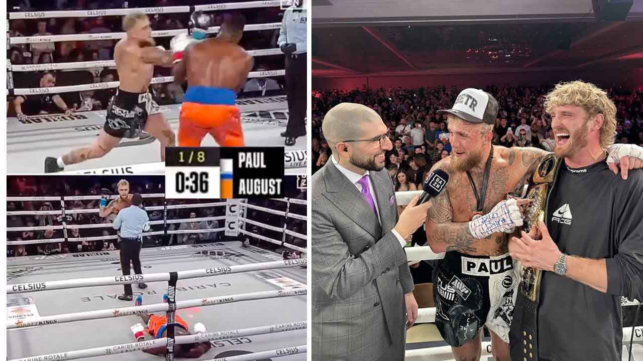 Francis Ngannou, Logan Paul, and other fighters react to Jake Paul's stunning KO win over Andre August
