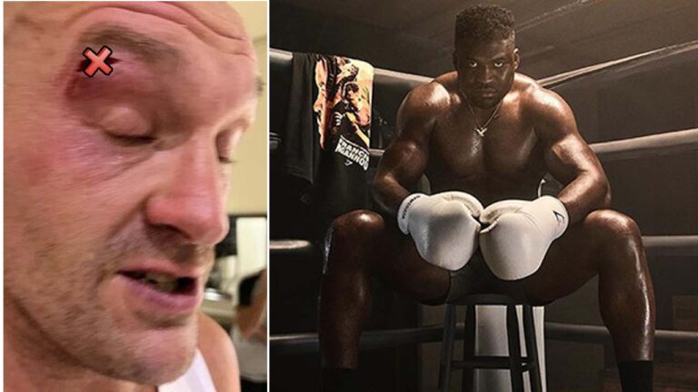 Francis Ngannou posted a brilliant response to Tyson Fury’s postponed fight with Oleksandr Usyk