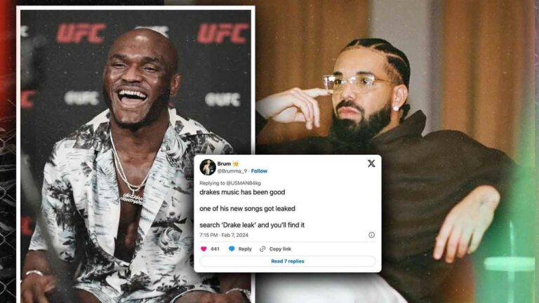 Kamaru Usman’s request for rapper suggestions triggers hilarious reactions from fans – “Search ‘Drake leak’ and you’ll find it”