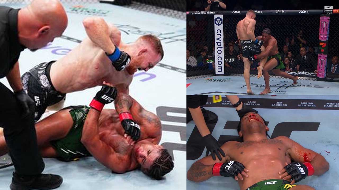 Jack Della Maddalena scores comeback KO over Gilbert Burns at UFC 299 - Highlights and Videos
