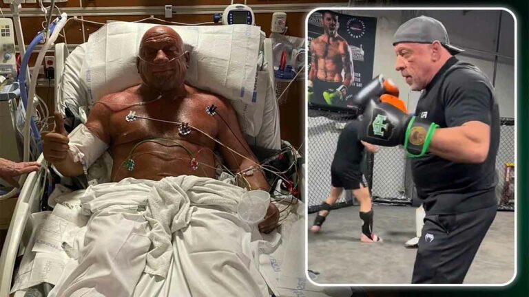 Mark Coleman back in gym hitting pads less than a month after horror fire accident, gives update on health
