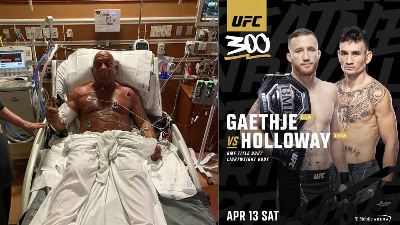 Max Holloway wants Mark Coleman to present the BMF title at UFC 300 after veteran survives near-fatal fire accident