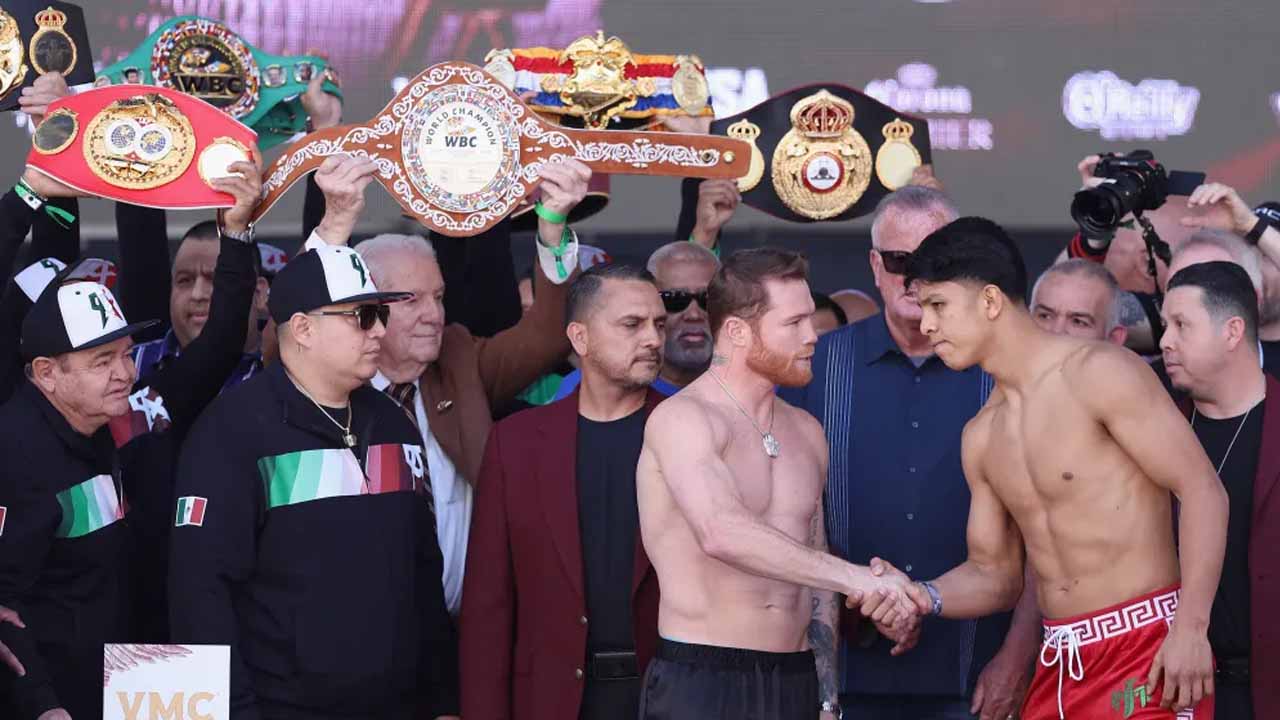 Checkout the final faceoff between Canelo Alvarez and Jaime Munguia ahead of Saturday’s title fight