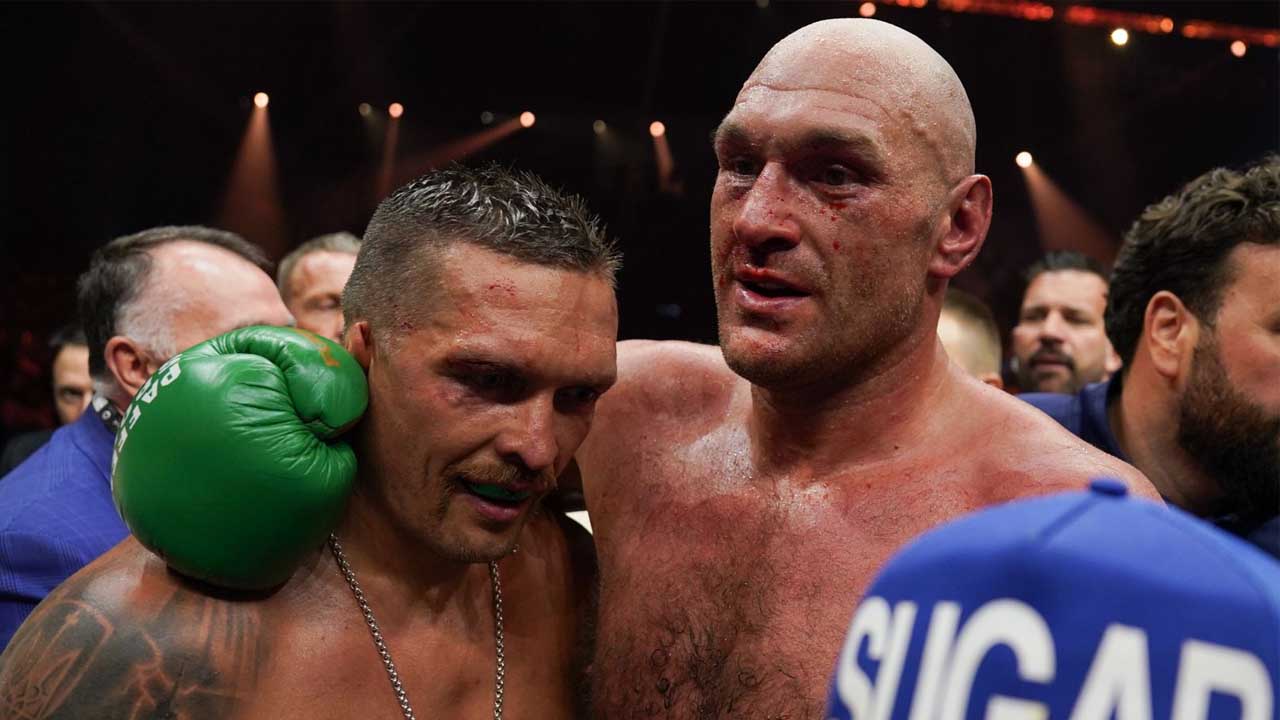Tyson Fury reacts to decision loss to Oleksandr Usyk last night in Saudi Arabia