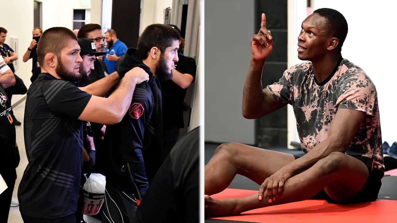 Israel Adesanya emphasizes the difference between Islam Makhachev & 'Scary To Watch' Khabib Nurmagomedov As Fighters